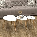 Charles Jacobs Set of 3 Scandinavian Style Tables - White