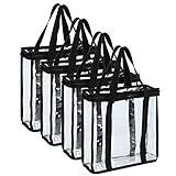 Fasmov Set of 4 Vinyl Record Storage Bags Hold up to 144 Albums (36 Each Bag)