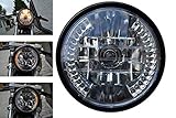 Alchemy Parts 7 inch 178mm Motorbike Headlight with Built-In LED Indicators Turn Signals 35W | Ideal for Cafe Racer Projects, Streetfighters and Street Motorbikes