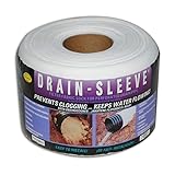 60/80MM GEOTEXTILE FILTER WRAP – 30M ROLL FOR PERFORATED LAND DRAINAGE PIPE – SILT & SOIL BARRIER FABRIC SOCK