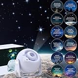 Aurelema Bible Verses Projector Galaxy Projector Includes 12 Interchangeable Christian Bible Discs Night Light Set Project Bible Verses on Walls or Ceilings for Gift(Bible)