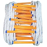 Meidansini Fire Escape Ladder with Hooks, Flame Resistant, 5M, Load Capacity 900 kg