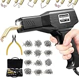 150W Plastic Welding Machine Car Bumper Repair Kit, 800Pcs Hot Staples Welding Repairing Machine, Plastic Welder Hot Staple Gun for Car Parts/Kayak/Canoe,Plier,Flat/Outside Inside Corner/Wave Staples