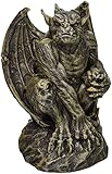 Design Toscano CL5199 Silas the Sentry Gargoyle Gothic Statue, Medium, 18 cm, Polyresin, Two Tone Stone