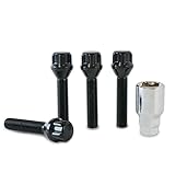 Black Extended 50mm Locking Bolts for Citroen Berlingo with Aftermarket Alloys PN.SFP-B2250B200