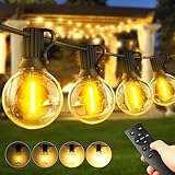 Garden-Outdoor-Lights-Mains-Powered-String-Festoon-Light LED 100ft 30M Outside Lighting Waterproof Bulb Patio Gazebo Party Pergola Wedding Backyard Porch Yard Terrace Electric Festival G40 Connectable