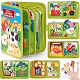 hahaland 20 in 1 Busy Book for Toddlers 1-3, Montessori Toy Newborn Toys Busy Board for 1 2 3 4 Year Old Boy Girl Birthday Gift - Baby Sensory Toys with Life Skills, Cognition, Sorting, Matching