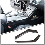 METYOUCAR ABS Plastic Center Console Gear Shift Side Decoration Strip Trim for LR Range Rover Evoque 2012-2018 Auto Accessories (Carbon Fiber)