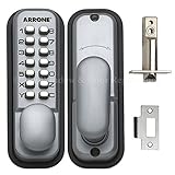 Hoppe 87128205 Arrone AR/D-195MC Digital Push Button Door Key Pad Lock - Silver