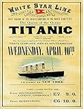 Vintage Retro Titanic inspired Movie 1912 Ship Atlantic White Star Man Cave Pub Shed Bar Novelty Gift Aluminium Metal Tin Wall Décor Sign