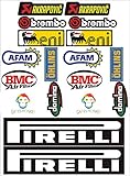 Technical Sponsor Sticker Kit Moto GP 18 pieces SBK Honda Yamaha Ducati Suzuki BMW Aprilia
