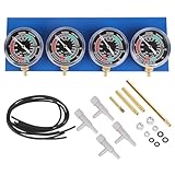 LN COZY CORNER 4-Gauge Carburetor Balancer Sync Tool, Motorcycle Carb Synchronizer Vacuum Gauge Kit for 4-Cylinder Petrol Engines, Performance Tuning & Enhancement Tool