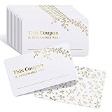 50 Blank Coupon Cards - For Him, Her, Husband, Wife, Mom, Dad, Mother’s Day Gift Certificates Vouchers Loyalty Cards Employee Appreciation Gifts - Great for Spas, Restaurants, Hair Salons (3.5”x2”)