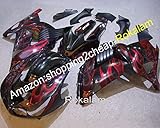 ZZR1400 Fairing Set For Kawasaki Ninja ZX14R 2006-2011 ZX 14R Red Black Flame Motorcycle Fairings (Injection molding)