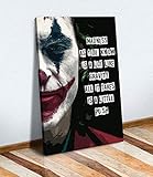 CanvasArtShop THE JOKER MOVIE CANVAS WALL ART PRINT ARTWORK MADNESS QUOTE (8in x 12in / 20cm x 30cm)