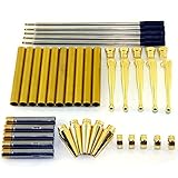 Woodturning Fancy Slimline Pen Kit Set x 5, Gold Finish, Twist Mechanism