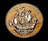 NOT ISSUED FOR CIRCULATION BRITISH PROOF 1970 SHIP HALF PENNY STUNNING UNCIRCULATED COIN