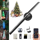3D Holographic Christmas Tree & Fan Projector - LED Hologram for Shop, Bar, Halloween (UK, 1Pcs)