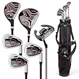 Fazer CTRX Steel Golf Half Set - 6-Piece Club Set with Woods & Irons - Complete Starter Package with Stand Bag & Headcovers - Ideal Golf Club Set for Beginners