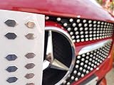 W176 CLA Chrome Diamond Sports Grill Stickers W177 W205 GLE Silver Front Grille Accessory mods