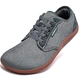 HOBIBEAR Unisex Wide Barefoot Minimalist Shoes for Men Women Outdoor Trail Walking Shoes(Grey/Brown, UK 6.5)