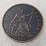 FKaiYin Great 1 Pennys George British Old Coin-UK Old Coin - Uncirculated Commemorative Hand Carved Coin-Funny Hobo Nickel Occasion Gift Coin Future experience