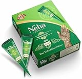 12 Pieces Henna Cones Mehndi Organic Natural Dark Brown Temporary Tattoo Body Art Kit, Ready to Use, Skin-Safe Paste (Pack of 1)
