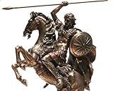 Veronese Alexander The Great on Horse Greek King Warrior Statue Sculpture Figure Bronze Finish 12.4 inches