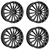 4x Carmani rims alloy rims 17 Fritz 8,0x18 ET43 5x112 black compatible with Mercedes A B C CLA E GLA GLB