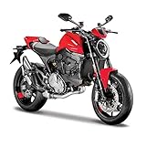 Maisto DUCATI MONSTER Motorbike - Incredibly Detailed Die-Cast Replica Collectible Model - 1:18 Scale, Red