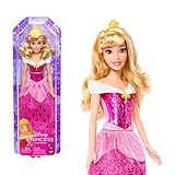 Mattel Disney Princess Dolls, Aurora Sleeping Beauty Posable Fashion Doll with Sparkling Clothing and Accessories, Disney Movie Toys, HLW09