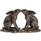 lesser and pavey Figure | Bronze Kissing Hare Reflections | 1 Piece - 21x8x12 cm