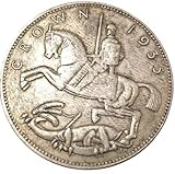 REZAJDUIE Commemorative Coin 1935 United Kingdom -George V Jubilee Silver Plated Copy Coin Souvenir Coin Essential for Collectors