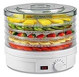 Electric Food Dehydrator Machine for Jerky 350w with 5 Removable Trays, 35-70° Temperature Adjustable for Healthy & Natural Snacks