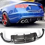 SXRegalium Car Rear Bumper Diffuser Spoiler for Audi A5 B8 Sline S5 2Door 4Door 2013-2016,Anti-collision Mods Lip Decoration Kit