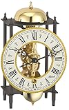 Hermle Wrought Iron Black -Gold Table Clock with Skeleton Movement and Hour Strike 23003-000711