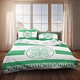 Officially Licensed Celtic FC Double Bedding Set – Reversible and Includes Pillowcase – Perfect for Kids – For Bhoys and Wee Lasses Of Celtic