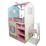Olivia's Little World Baby Doll Changing Station Dolls House Nursery Playset With Highchair TD-11460A