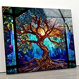 My Photostation.com 48"x32" Tempered Glass Wall Art - Life of Tree Wall Decor - Glass Printing - Large Wall Art