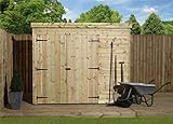 EMS Retail Empire 4000 Pent Garden Shed 7X5 SHIPLAP PRESSURE TREATED T&G DOUBLE DOOR LEFT