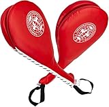 WUWEOT 2 Pack Taekwondo Kick Pads, Durable Striking Pad Target TKD Karate Martial Arts Strike Targets Kickboxing Training, Red
