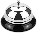 Counter Call Reception Bell Stainless Steel Hand Held Desk Attention Ringer Waiter Servant Service For Hotels Schools Restaurants Reception Areas Hospitals Warehouses & Bars