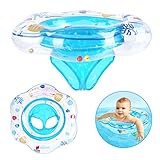 Baby Swimming Pool Float, Inflatable Baby Swimming Float Swim Ring with Seat, Safety PVC Baby Bath Seat for Infant/Toddler 6-36 Months, Suitable for Baby Bath and Swim Trainging(Bell)