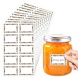 Jam Labels for Jars, 100 Pcs Jam Jar Labels Self Adhesive Easy Peel, Waterproof Food Label Stickers Freezer with Easy Write Surface for Kitchen Food Bottle Preserves Containers (45 x 67mm)