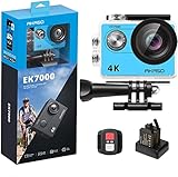AKASO EK7000 4K30FPS Action Camera - 20MP Ultra HD Underwater Camera 170 Degree Wide Angle Waterproof Camera with Accessory Kit - Blue