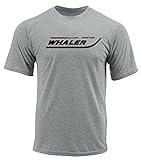Boston Whaler Dri Fit T-Shirt Sun Shirt UPF 50 Active wear tee Fishing Boating Grey