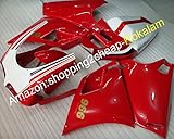 996 748 Fairing Set For Ducati 998 916 1996~2002 Red White Motorcycle Aftermarket Kit Fairings (Injection molding)
