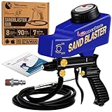 LE LEMATEC Sand Blaster Gun Kit, Rust Remover and Pain Stripper, Continuous Blasting Sandblasting Equipment. AS118-2 Media Blaster