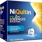 NiQuitin Mint 2 mg Lozenges - Effective Smoking Craving Relief - 132 Lozenges - Long-Lasting Effect - Reduce and Quit Smoking Aid