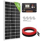 ECO-WORTHY 100 Watt 12V Solar Panels Kit + 20A Charge Controller for Off-Grid 12 Volt Battery System